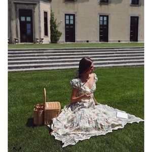 Danielle Bernstein Printed Poplin Midi Dress